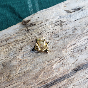 Tiny Gold Frog Lapel Pin