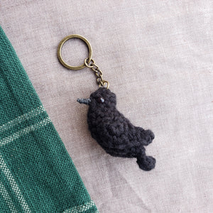 Crochet Crow Plush Keychain