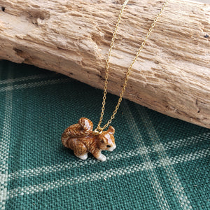 Porcelain Squirrel Pendant