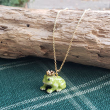 Load image into Gallery viewer, Porcelain Frog Prince Pendant
