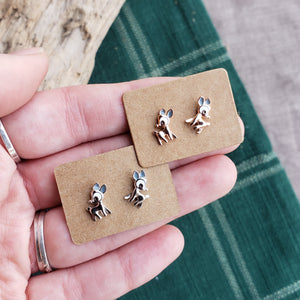 Sterling Silver Fawn Studs