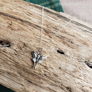 Sterling Silver Luna Moth Necklace