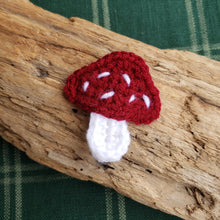 Load image into Gallery viewer, Crochet Mushroom Hairclip
