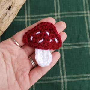 Crochet Mushroom Hairclip