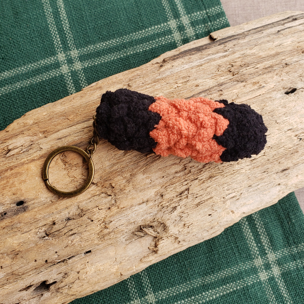 Crochet Woolly Bear Keychain