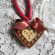 Load image into Gallery viewer, Chunky Wooden Heart Necklace
