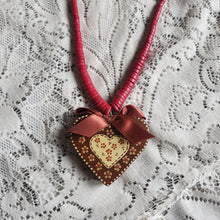 Load image into Gallery viewer, Chunky Wooden Heart Necklace
