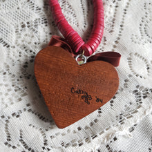 Load image into Gallery viewer, Chunky Wooden Heart Necklace
