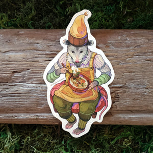 Cook Opossum Vinyl Sticker