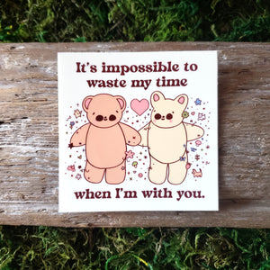 "Waste my Time" Bears Vinyl Sticker