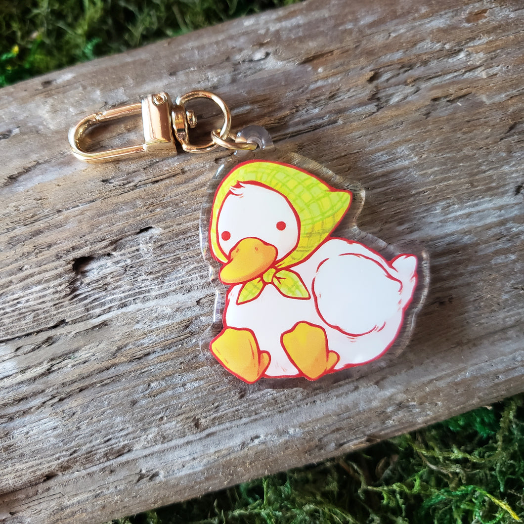 Scarf Duck Acrylic Keychain