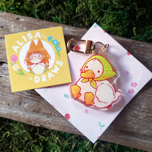 Scarf Duck Acrylic Keychain