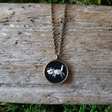 Load image into Gallery viewer, Tiny Embroidered Opossum Necklace
