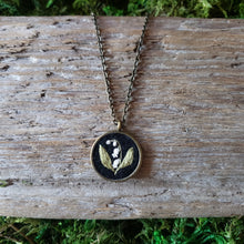 Load image into Gallery viewer, Tiny Embroidered Lily-of-the-Valley Necklace

