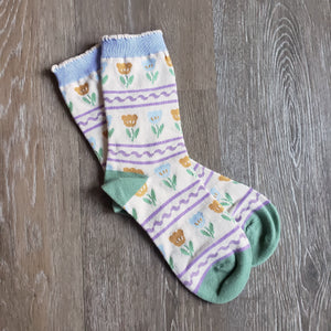 Scalloped-top Tulip Socks