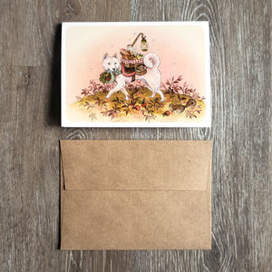 Picnic Shiba Greeting Card