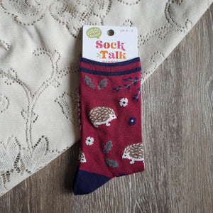 Woodland Hedgehog Bamboo Socks