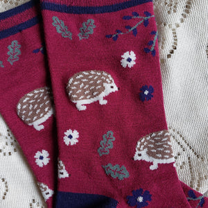 Woodland Hedgehog Bamboo Socks