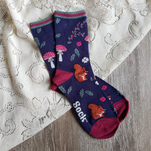 Load image into Gallery viewer, Woodland Squirrel Bamboo Socks
