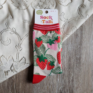 Strawberry Pattern Bamboo Socks