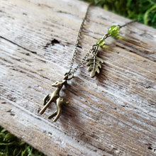 Load image into Gallery viewer, Tiny Brass Woodland Deer Necklace
