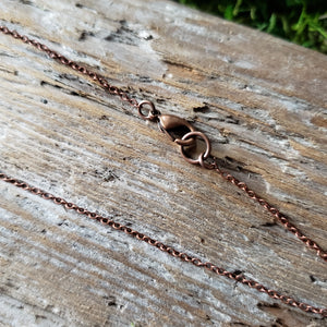 Tiny Copper Acorn Necklace