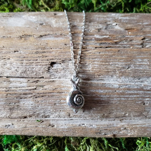 Silver Snail Necklace