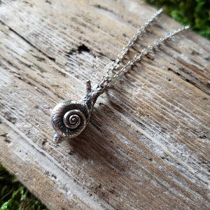 Silver Snail Necklace
