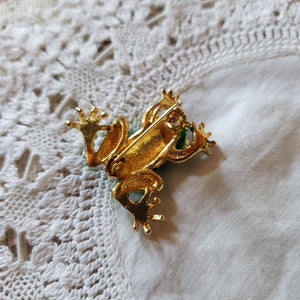 Vintage Gold-toned Frog Brooch