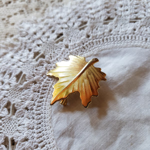 Vintage Gold-toned Maple Leaf Brooch