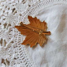 Load image into Gallery viewer, Vintage Gold-toned Maple Leaf Brooch

