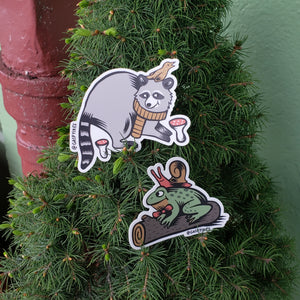 Raccoon & Frog Mural Stickers