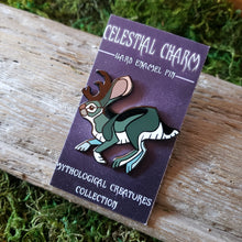 Load image into Gallery viewer, Jackalope Enamel Pin
