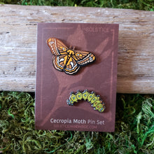 Load image into Gallery viewer, Cecropia Moth Pin Set
