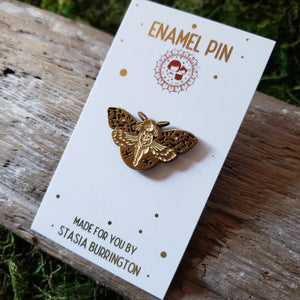 Death's Head Hawkmoth Girl Enamel Pin