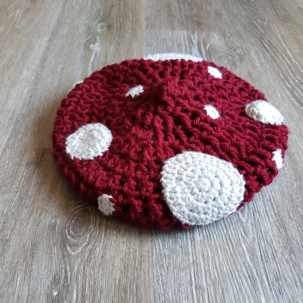 Crochet Mushroom Beanie