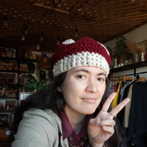 Crochet Mushroom Beanie