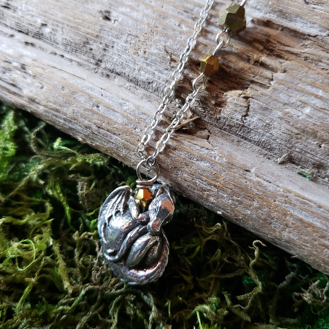 Pewter Dragon Necklace