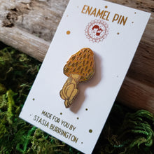 Load image into Gallery viewer, Morel Mushroom Girl Enamel Pin
