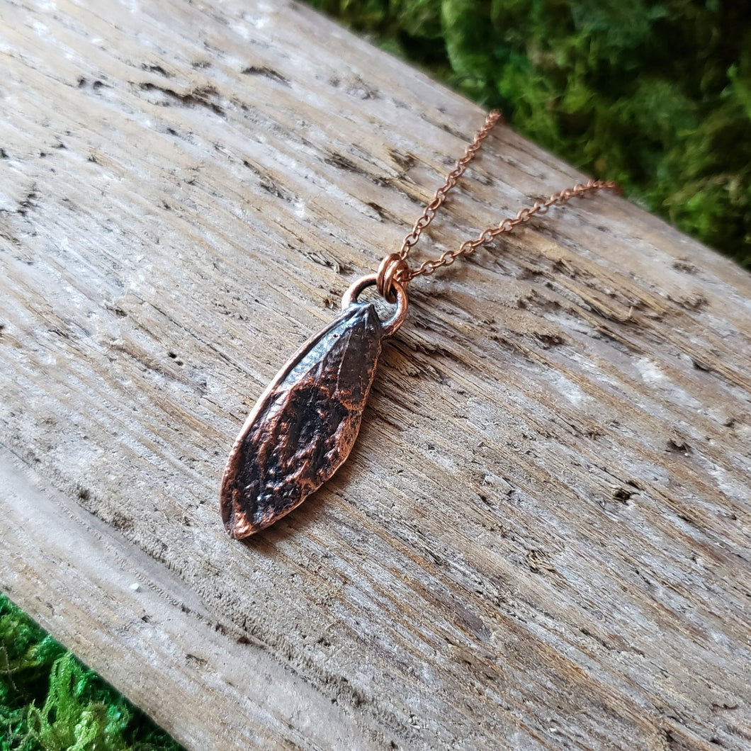 Copper Cicada Wing Pendant