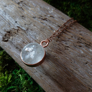 Clear Quartz Sphere Pendant