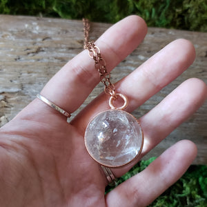 Clear Quartz Sphere Pendant