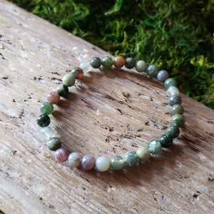 Moss Agate Crystal Bracelet