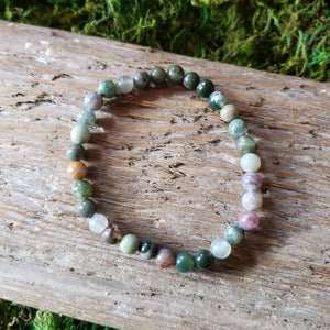 Moss Agate Crystal Bracelet