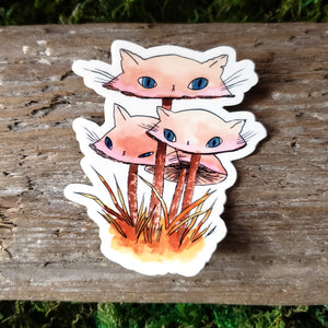 Pinkies Meowshrooms Vinyl Sticker