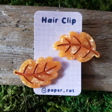 Load image into Gallery viewer, Autumn Leaf Hair Clip Barrettes
