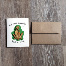 Load image into Gallery viewer, &quot;Birthday Wish&quot; Dandelion Wooden Magnet + Greeting Card
