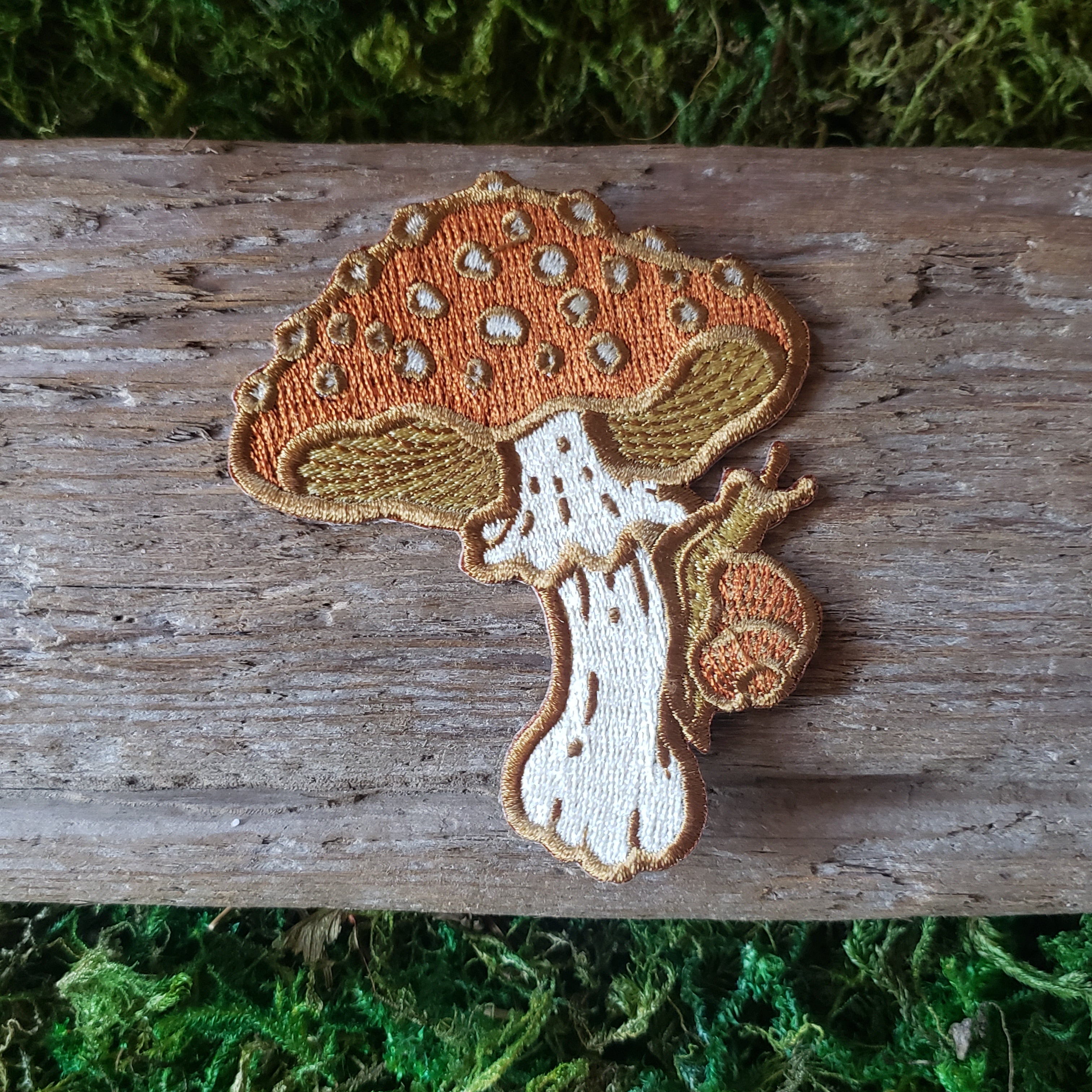 Amanita & Snail Iron-On Patch