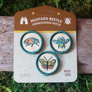 Insect Badge Iron-On Patch Set