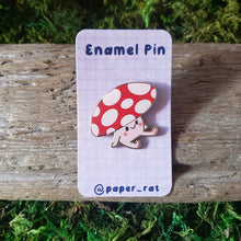 Load image into Gallery viewer, Mushroom Guy Enamel Pin
